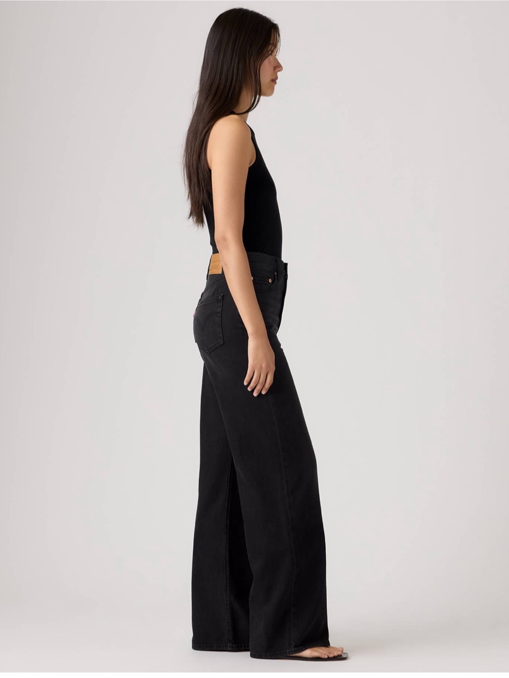 Levi’s Ribcage Wideleg Jeans - Black - Picture 2 of 7